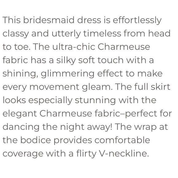 SORELLA VITA charmeuse v-neckline bridesmaid dress with full skirt 14 STYLE 9514 - Picture 2 of 2